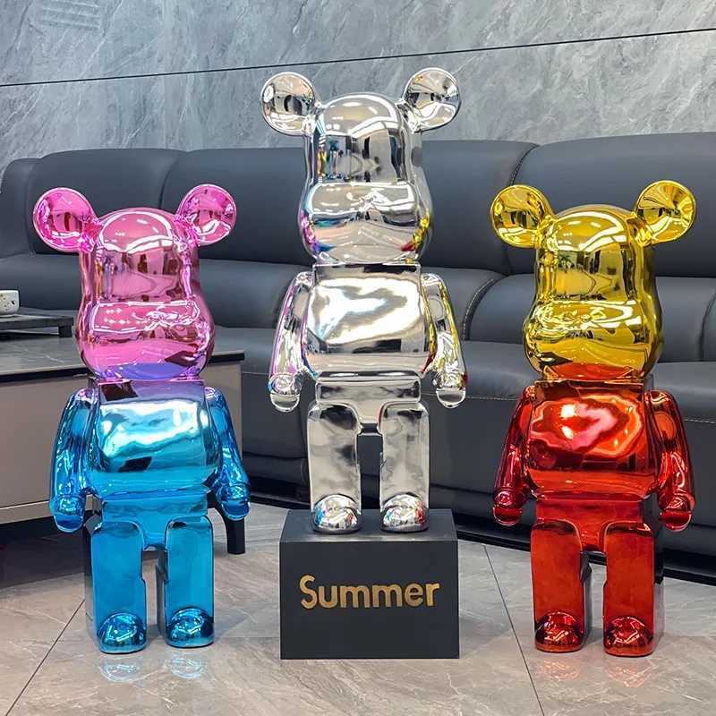 Objetos decorativos Figuras 400 estátuas de Bearbrick Decoração Cerâmica Violento Urso Piggy Fatuetas Bearbrick Luxo Coleções de decoração para decoração Ornamentos T240