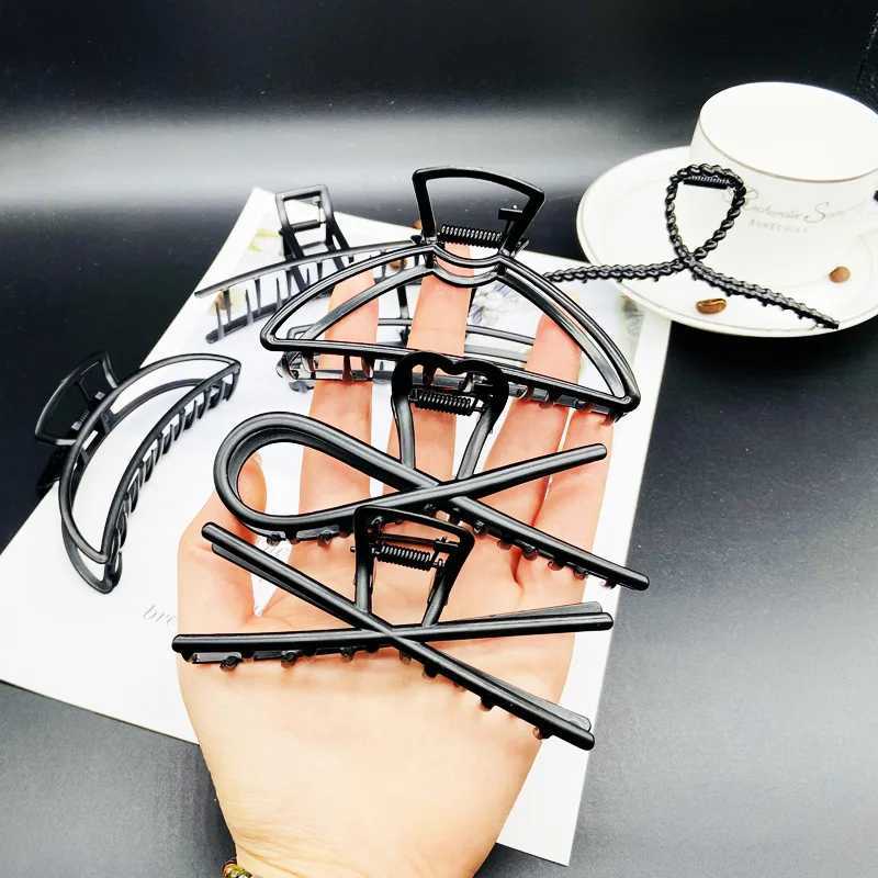 Andere einfache schwarze CL Crab Elegant Girls Metall greifen Clip -Kopfschmuckinnen weibliche Pferdeschwanz Cl Clip Haar Schmuckschmuck Accessoire