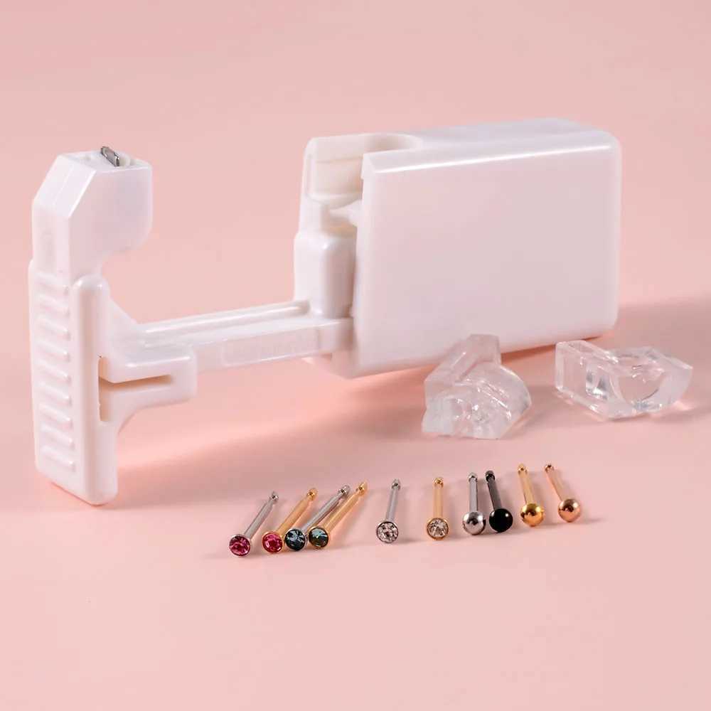 Body Arts Einweg sicheres steriles Piercing -Gerät für Edelstein Nasenstollen Neue Generation Safer Nase Piercing Piercer Machine Kit D240503