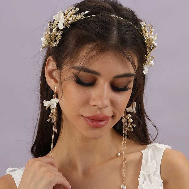 Cabelo de casamento Jóias de casamento Acessórios para cabelos de casamento de noiva Acessórios femininos Fashion Flower Latos da mão