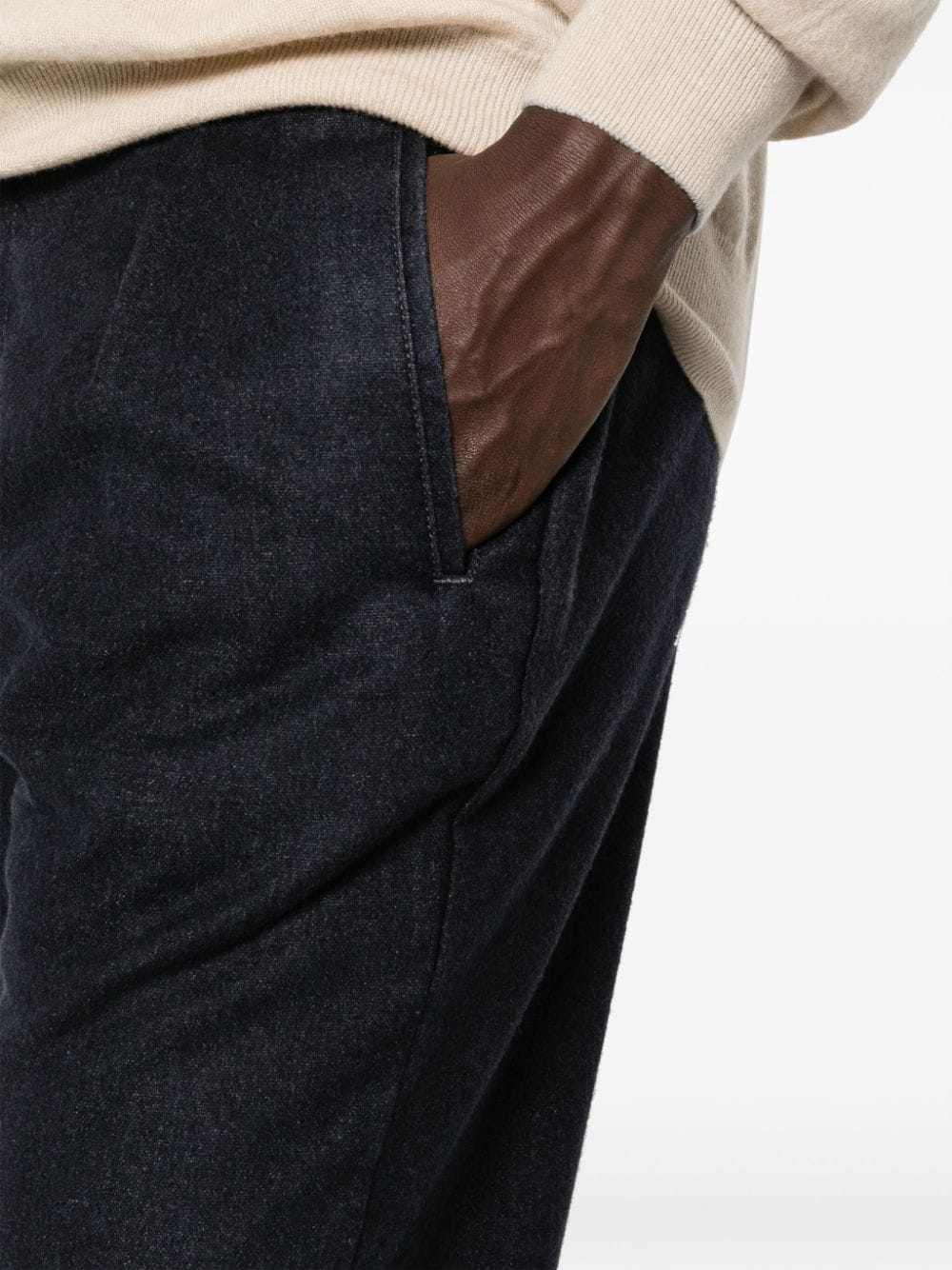 Designer Herren Hosen Kiton Logo-Patch-Hose für Mann für Mann Casual Long Posen Marine Blau