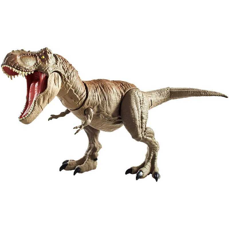 Outros Toys Jurassic World Grande Tamanho ** Rex Dinosaur Tyrannosaurus Triceratops Series Ação Ação Modelo de Efeito Som Modelo Toy Crianças PresenteL240502