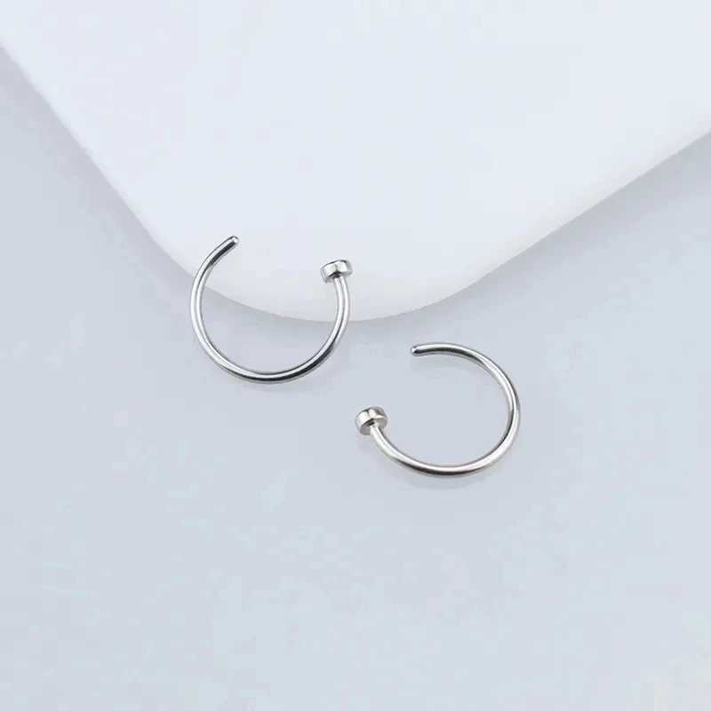 Body Arts 2/nep neu ringen voor vrouwen 316L roestvrijstalen lipringen labret ring neusgat nostril piercing piercing studs neus piercing sieraden d240503