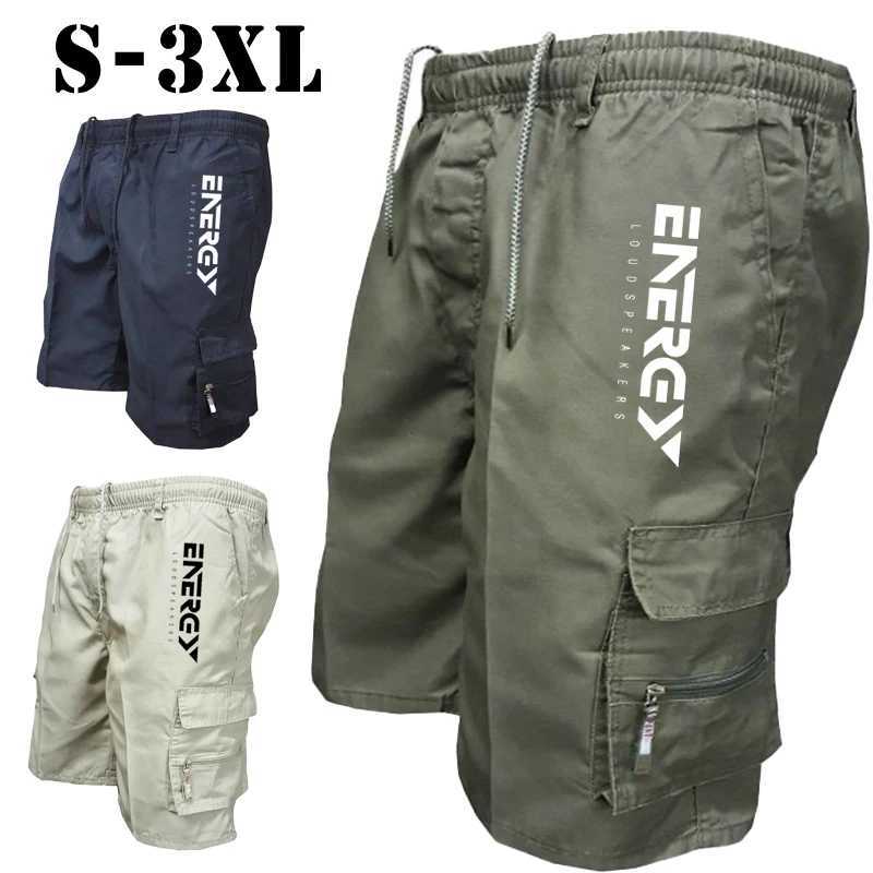 Heren shorts Outdoor Vracht Korte heren wrap elastische taille fiets kort multi pocket los werk kort snel drogende sportdruk broeksl2405