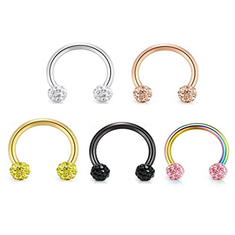 Body Arts WKOUD roestvrij staal nep neusring hoepel septum ringen c clip lip oorbel voor vrouwen nep piercing body sieraden niet-gedeeld d240503