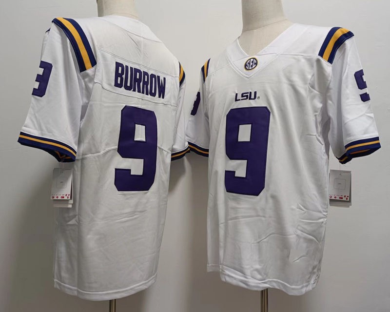 LSU Tigers Custom Football Jersey NCAA College Jefferson Beckham Jr. Daniels Mathieu Burrow, Custom Any Name Message Us