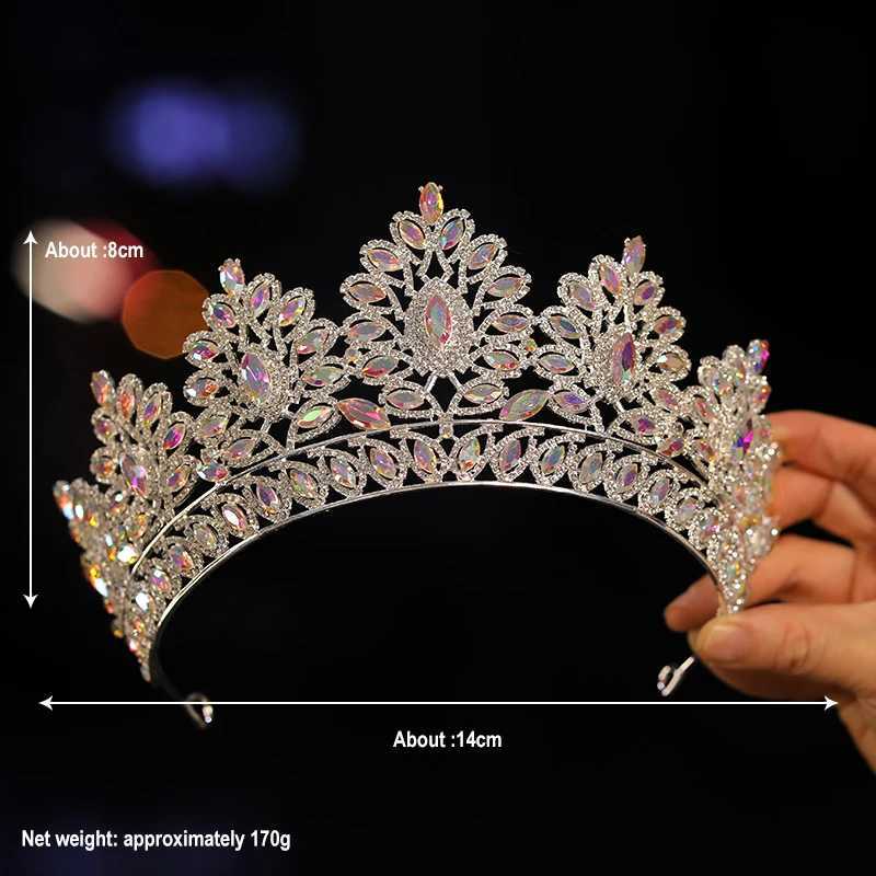 Jóias para cabelos de casamento ITACAZZO CABEÇA NA CABELA Uma menina colorida Coroa de casamento de ponta de mar clássico Tiaras