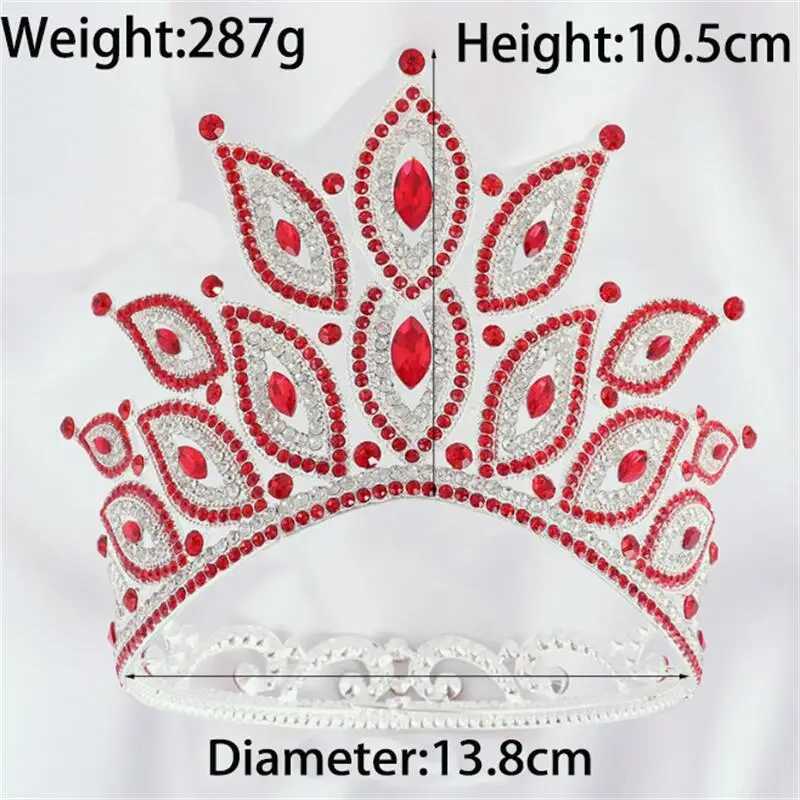 Stirnbänder Luxuskönigin -Tiaras und Kronbraut weiblicher Kristall Diamant Haardekoration Hochzeit Braut Haarschmuck Accessoires Q240506