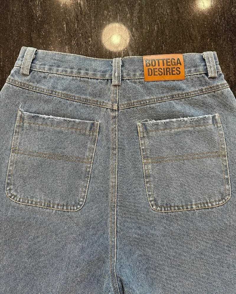Jeans maschile jeans personalizzati europei e americani letterati y2k lettera ricamata pantaloni dritti marchio di moda shorts di denim casual menl2405