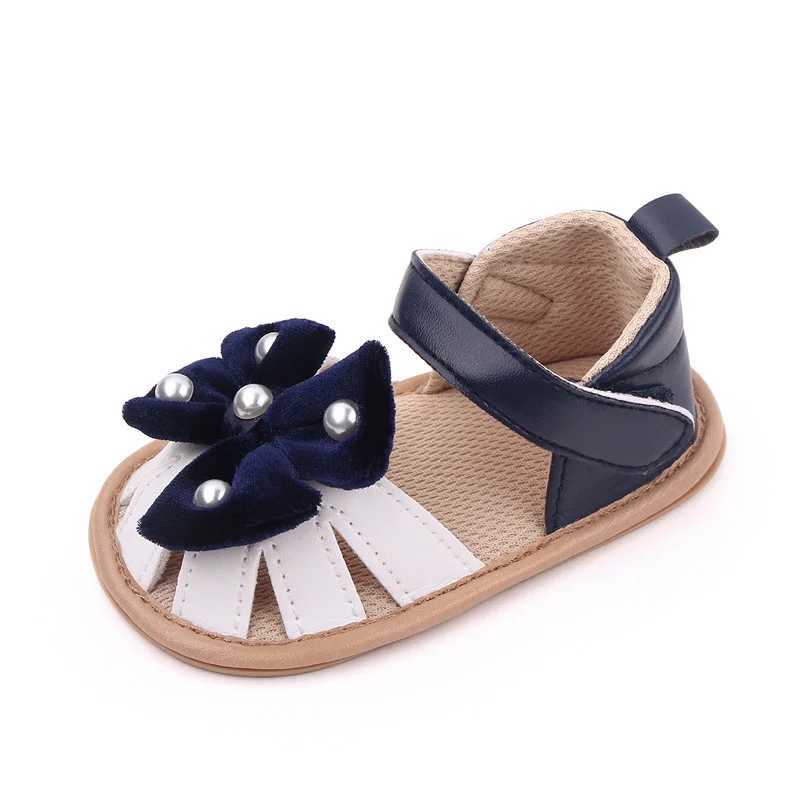 Sandały niemowlęta dziewczyny letnie sandały bownot perły miękkie buty na palce noworodki noworodki buty piechurowe na codzienne codzienne