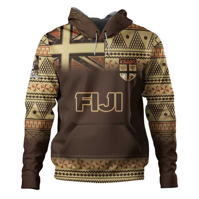 Herren Hoodies Sweatshirts 3D Druck Fidschi Independent 1970 Tapa Style Polynesian Herren Hoodie Fashion Street Clothing Top Kapuzenpullover Q240506