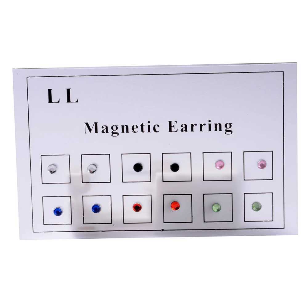 Body Arts /Card Fake Cheater Non Pierced Magnet Earring Piercings Magnet Ear Tragus Cartilage Lip Labret Stud piercing nariz piercing d240503