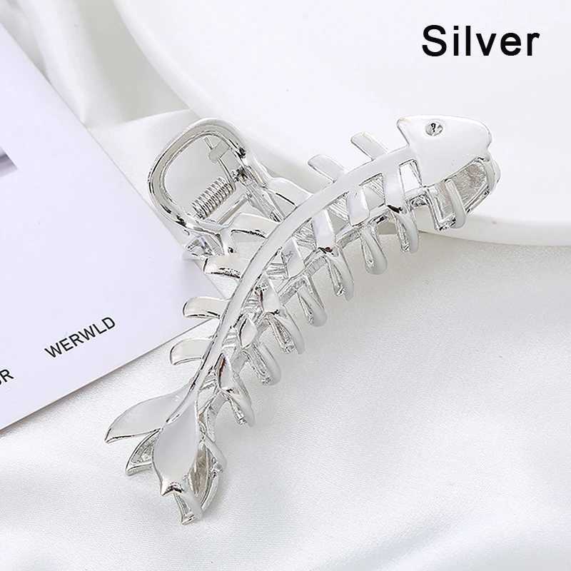 Autre nouvelle géométrie Hair à poissons métalliques Cl pour les femmes Hair Clain Cl Vintage Hairpin Band Crab Coil Clip Accessoires de cheveux Fashion