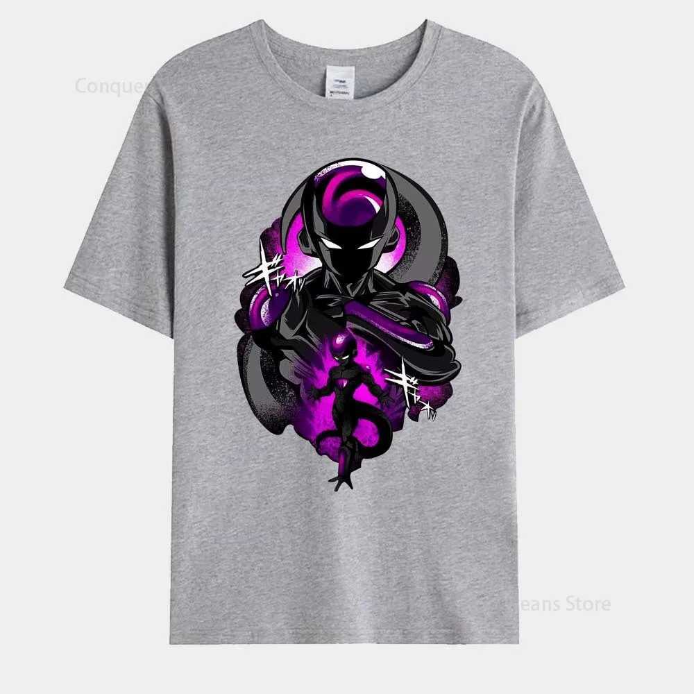 T-shirts masculins T-shirts Japonais Anime Frieza T-shirt pour hommes imprimés Goku Short Slves Cosplayt-shirt Summer Casual Ts Strtwear O-Neck Womens Tops T240506