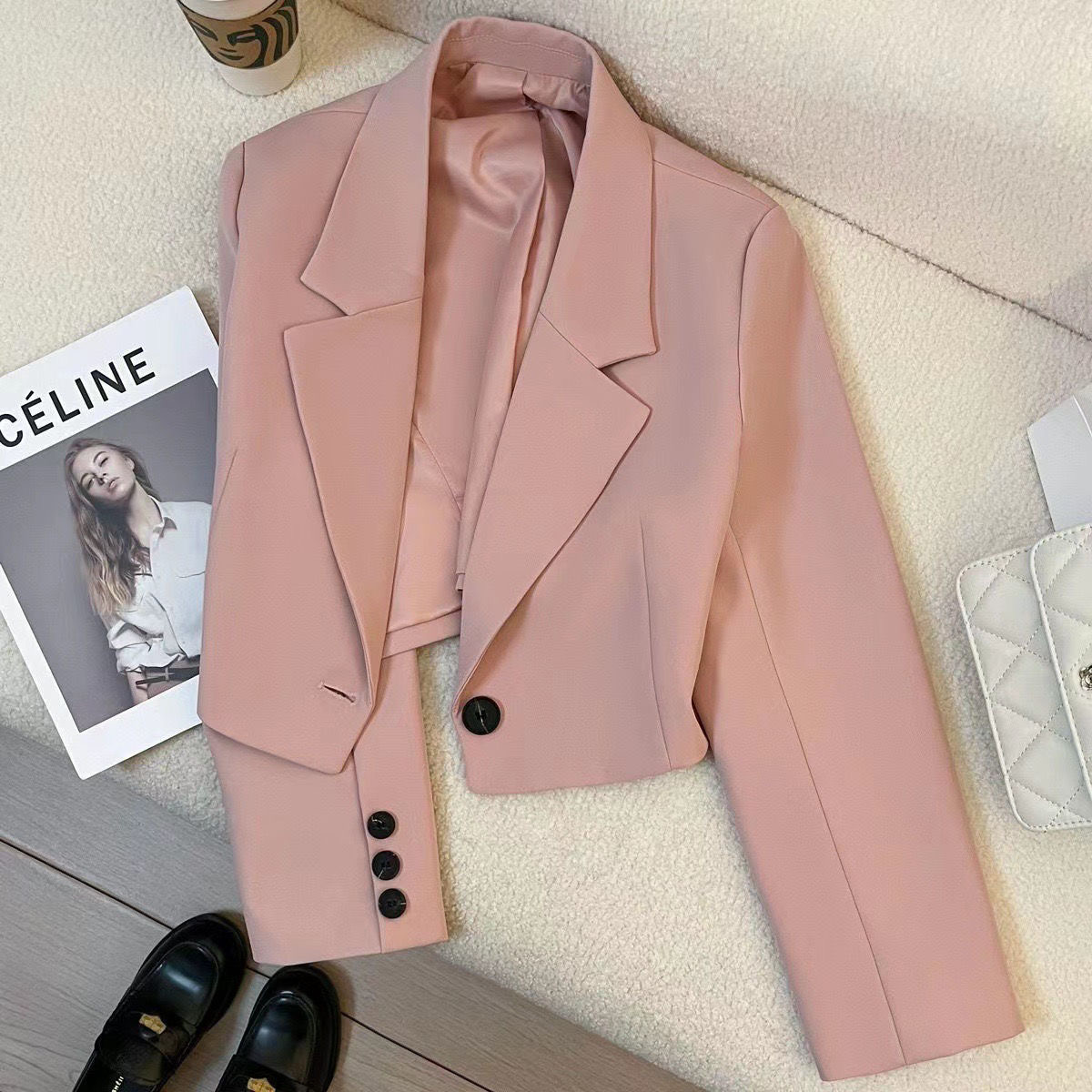 2024 Nuevos trajes para mujeres Blazers Carta de bordado Chaqueta de traje diseñador Blazer Blazer White para mujeres Cazón de abrigo de manga larga