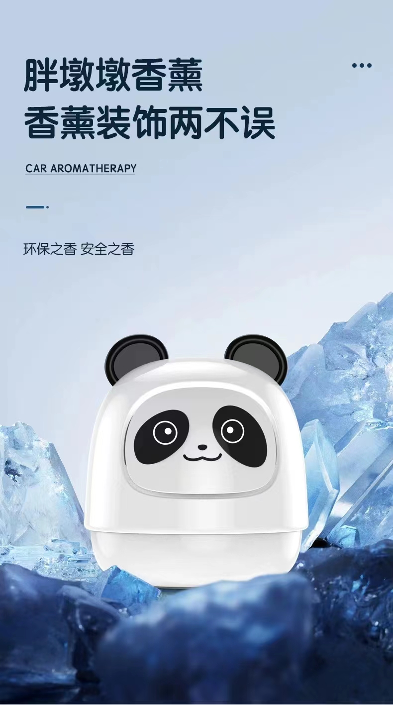 Panda Doll Solid Balm -auto -luchtverfrisser, natuurlijk verfrissend