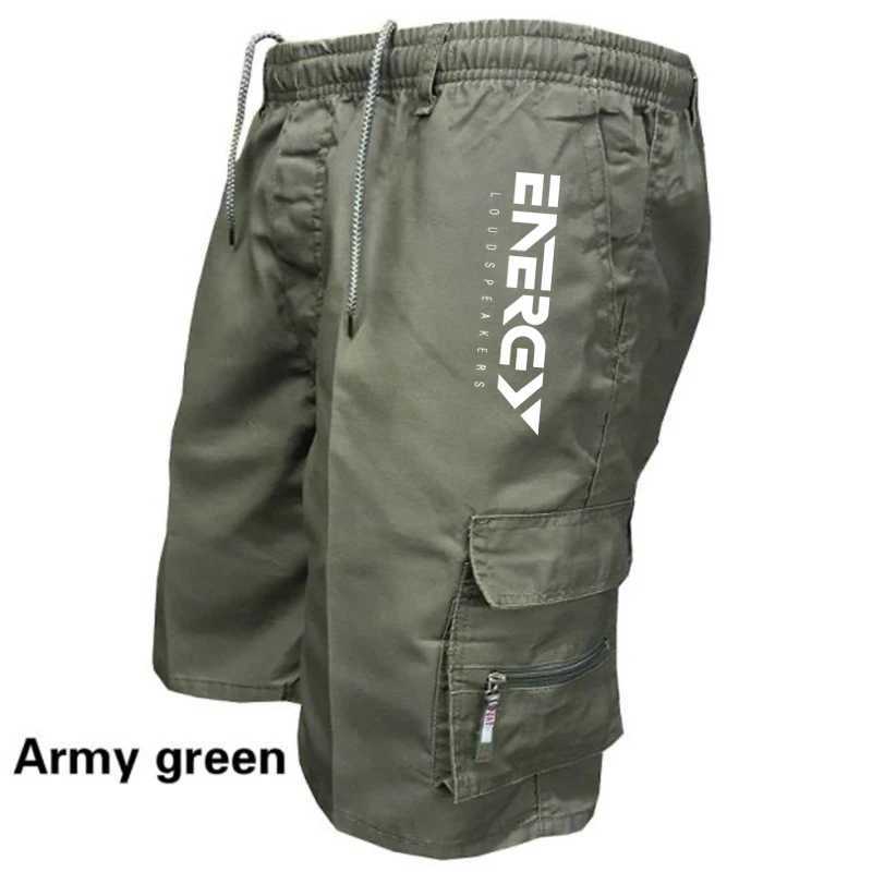 Heren shorts Outdoor Vracht Korte heren wrap elastische taille fiets kort multi pocket los werk kort snel drogende sportdruk broeksl2405