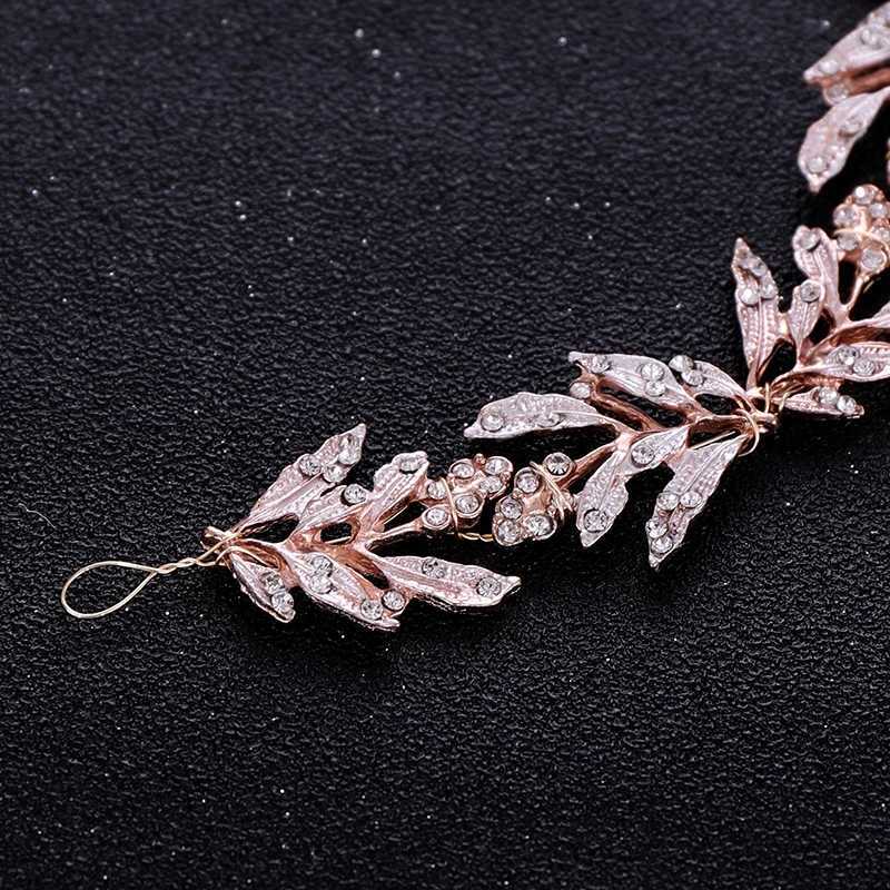 Bijoux de cheveux de mariage Vintage Leaf Bridal Hair Accessories Tiara Femmes Accessoires de cheveux ACCESSOIRES CRISTAL CRISTO