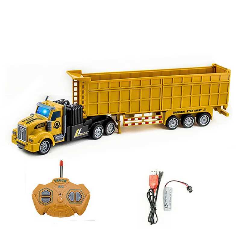 Electric/RC CAR 1/48 36 cm Big RC Truck Model 27 MHz draadloze afstandsbediening Dump Truck Transporter Container Truck RC Car Toys For Boy Kid Child T240506