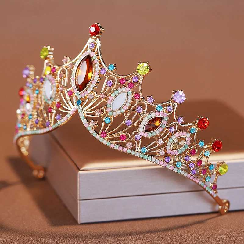 Bijoux de cheveux de mariage baroque Bande de mariage Crystal couronnes nuptiales et tiaras Hair Bijoux Accessoires Femme Femme Headswear Reine