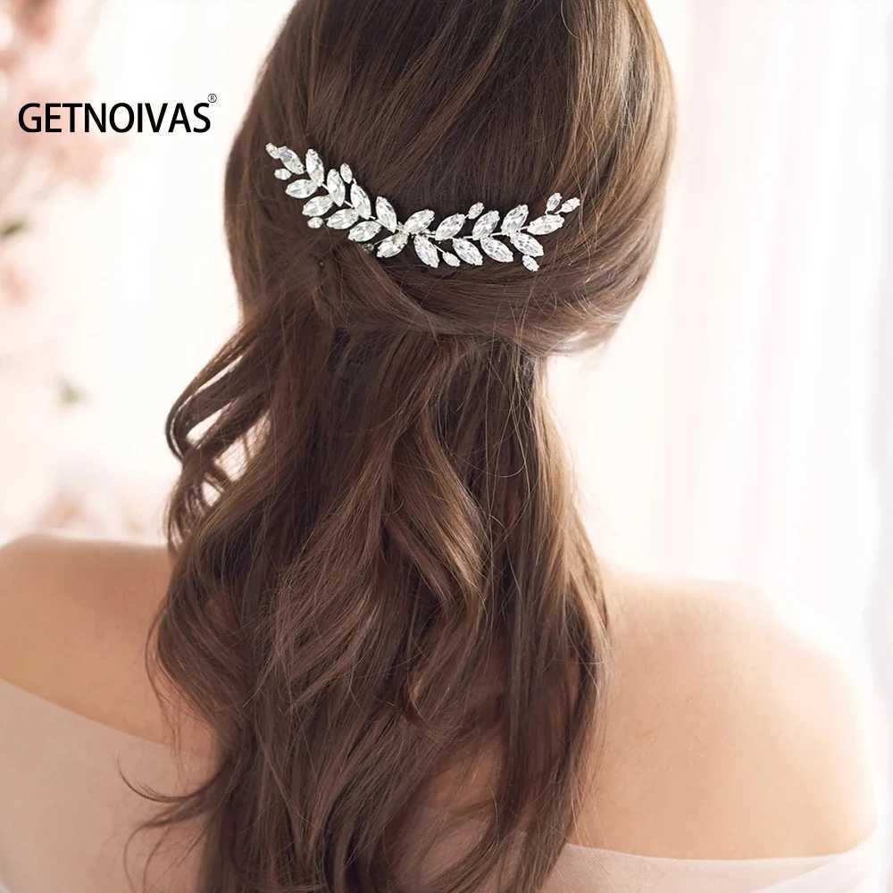 Bandons de mariage Bielchs Bijoux de la mariée Clipt Courte-Coèvre Crystal Crystal Headwear Bride Hair Accessoires Q240506