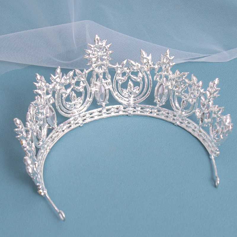 Bruiloft haar sieraden barokke kristallen bruids kronen en tiaras vintage sliver strass hoofddeksels voor vrouwen bruid bruiloft haaraccessoires sieraden