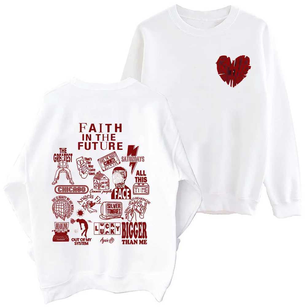 Sweats à capuche masculine Faith in the Future Album Series 2024 World Tour Sweat-shirt plus à sweat à sweat à capuche rétro rétro Hoodie Mens Super Standard Q240506