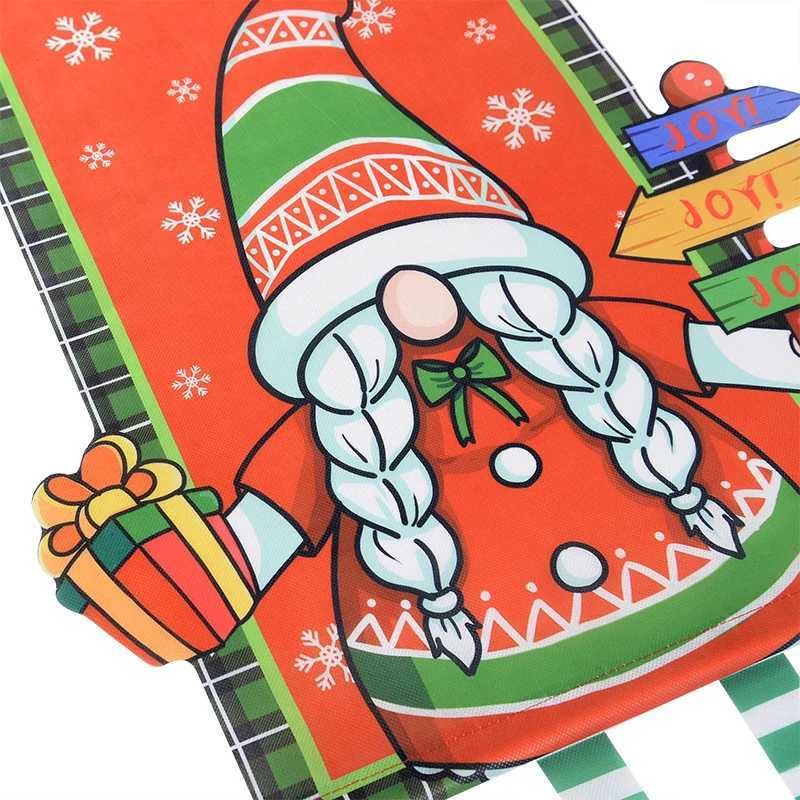 Banner Flags Christmas Banner Flag Santa Claus Match Pendentif Christmas Door Fence Home Decoration Ordin