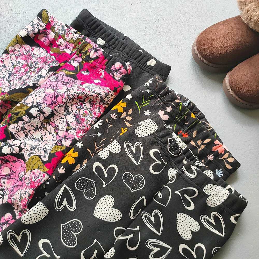 Shorts Childrens Abbigliamento Autumn e inverno Gamba lunga Girls con pantaloni di velluto bambine coreane da fiori stampati pantaloni caldi spessi peperie vestiti di vetro2403