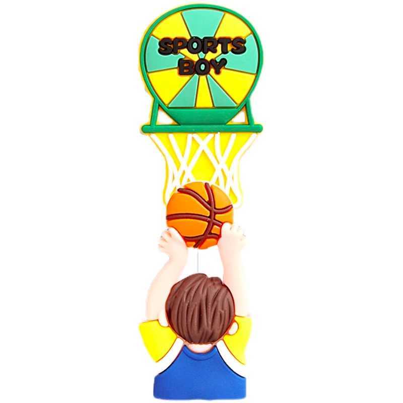 3 -stks kaarsen bakken sportjongen cake decoratie zacht rubber schietjongen ornament basketbal schoenen basketbaljongen thema cake feest decoratie