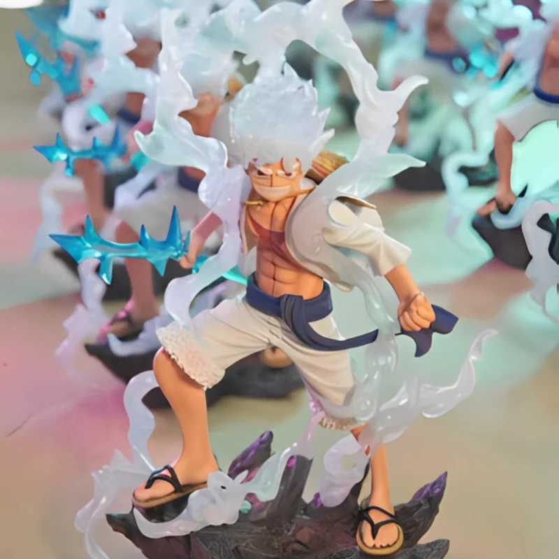 Figure di giocattolo d'azione 28 cm un pezzo anime figura marcia 5 Nika scimmia D. luffy strizzatina d'occhio flut da combattimento forma statue statue modello giocattoli regalo t240506