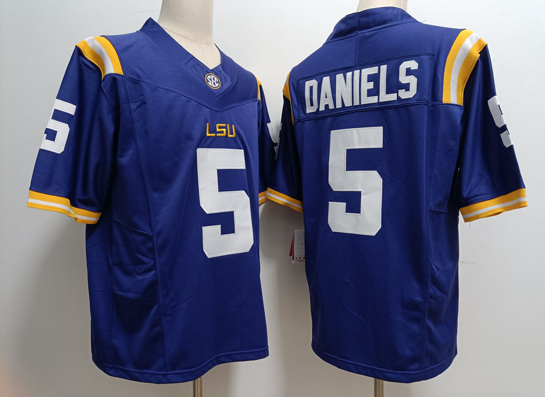 LSU Tigers Custom Football Jersey NCAA College Jefferson Beckham Jr. Daniels Mathieu Burrow, Custom Any Name Message Us