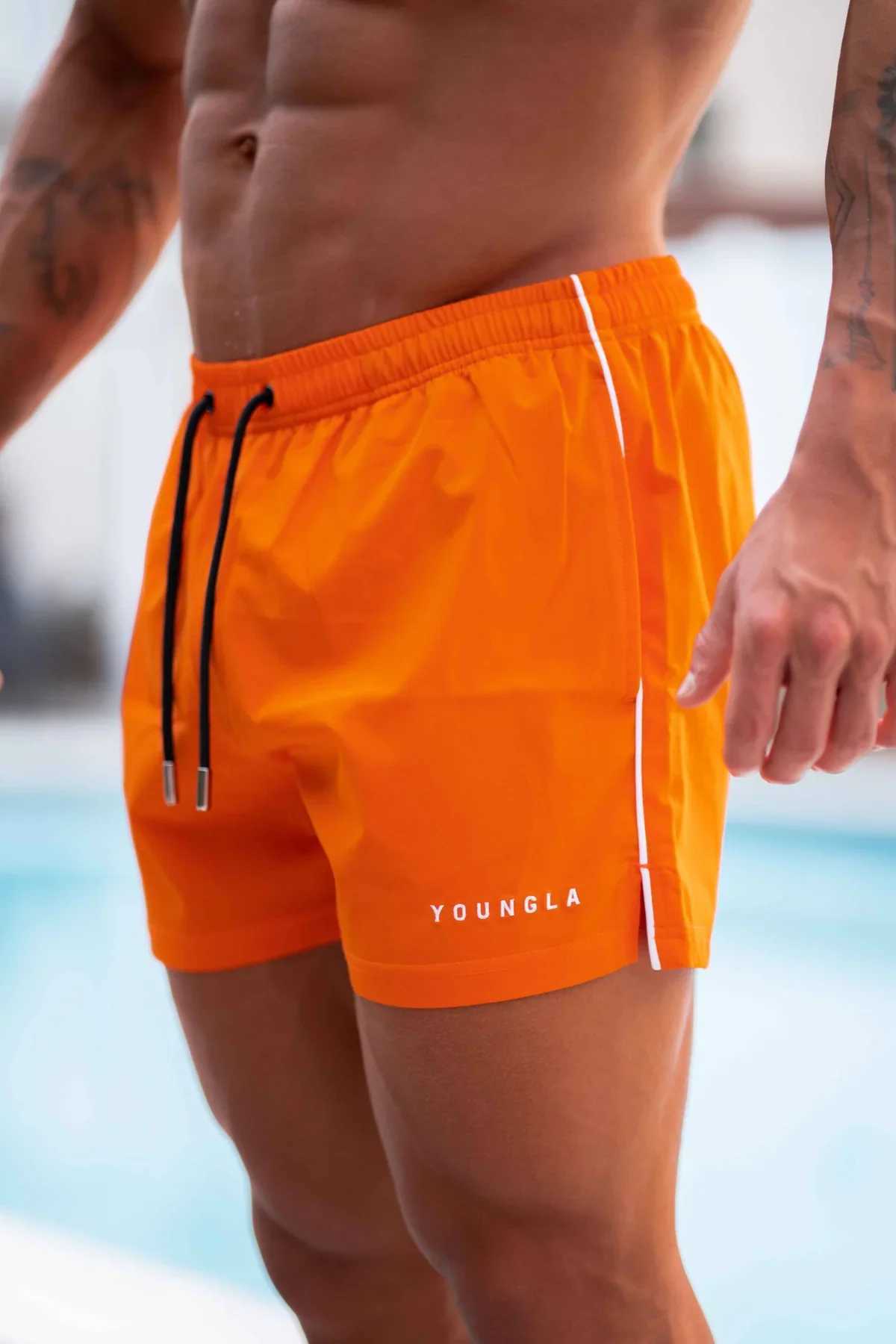 Herren -Shorts ya Neue Sommer Herren Shorts Jogger Gym Sport Fitness Running Basketball Training Strand Shorts Schnell trocknen atmungsaktiven Shortsl2405