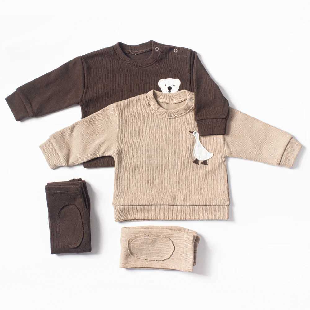Kleidungssets Baby Jungen Kleidung Set Frühling Herbst Stricker Modetatt