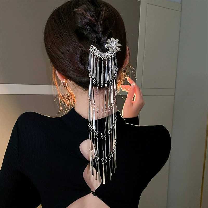 Bandons rétro longs alprel metal wemens Clip de cheveux antique pince à cheveux chinois hanfu pince à cheveux Q240506
