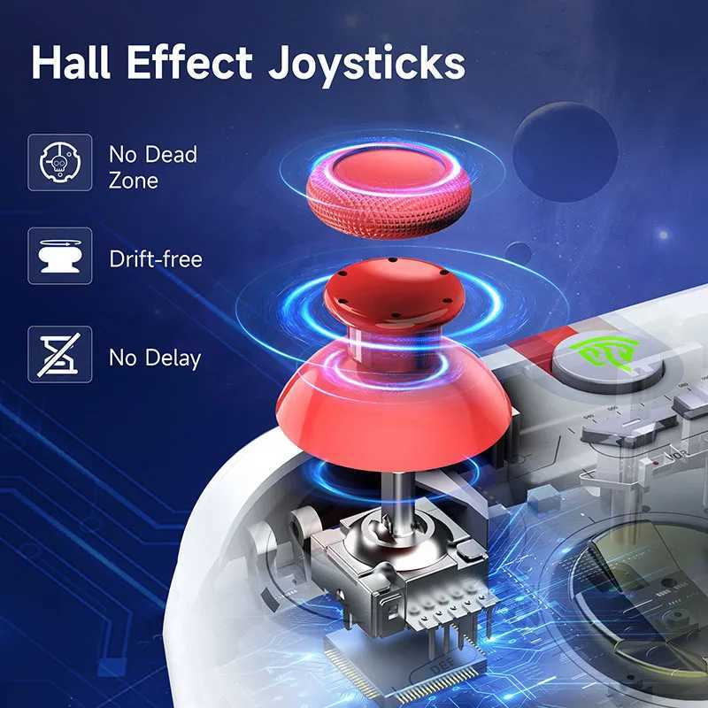 X15 Wireless PC Controller Game Board is compatibel met Windows PCS Laptops Smartphones Switches Hall Effect 3D Simulation Sticks J240507