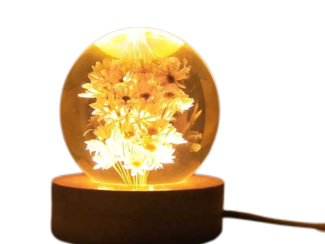 Daisy Night Light, żywica epoksydowa Piękny projekt