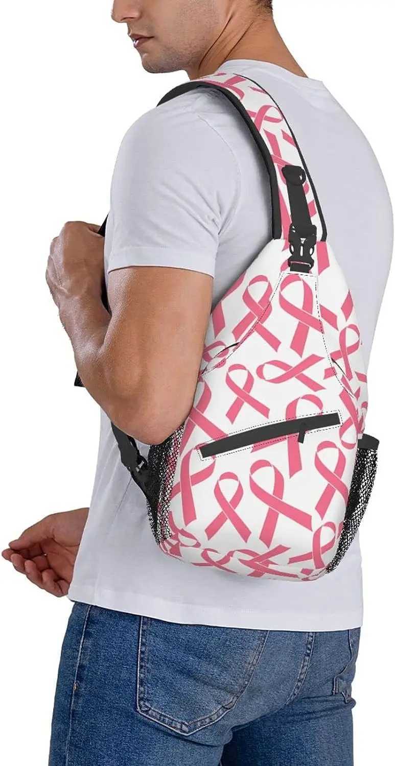 Sacs à couches casser le cancer ruban Slinge sac à dos crossbody sling sac de voyage casse de voyage de la randonnée de la randonnée de la randonnée