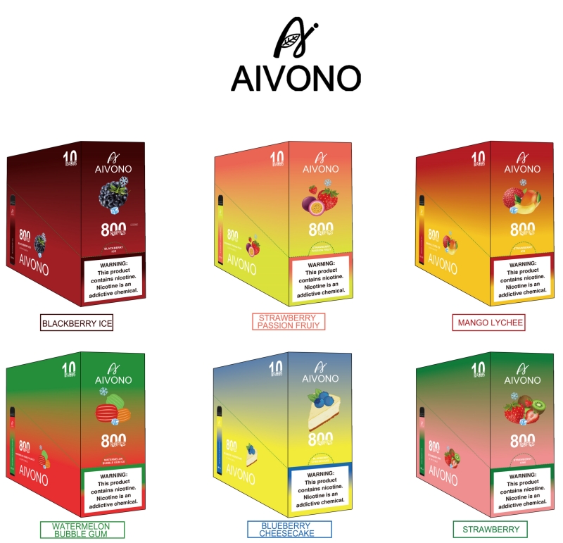 Factory Aivono AIM Plus 800 Puffs Electronic Cigarettes 550mAh 3,2 ml kapacitet engångsvapstänger 5% 2% 0% förångare puff plus lager