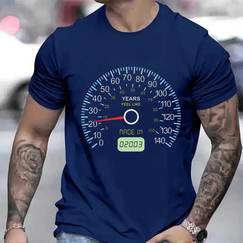 T-shirts masculins Vêtements pour hommes Mens 40th Birthday T-shirt 21e / 30th / 50th / 60th / 70th / 80th Spdomet Tshirts 40th Spdomètre né en 1984 Cadeau T240506