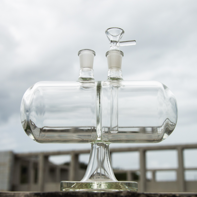 Infinity Waterfall Glass Water Bongs Invertible Gravity Bong 14,5 mm Kvinnlig fog med skål XL-2061