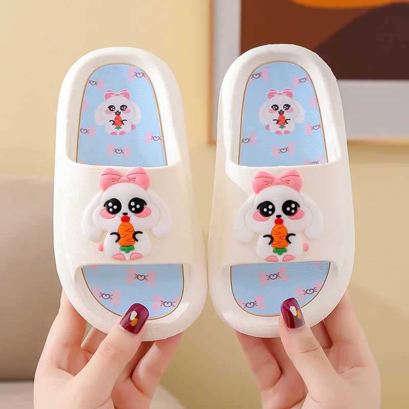 Slipper Nuovi Scarpe bambini Summer Girl Girl Sandali di coniglio cartone animato Casa genitore-bambino pantofole bambini sandali bambini baby beach kid