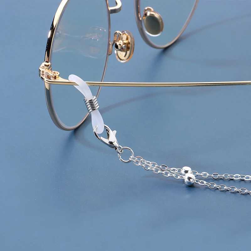 Couches de lunettes Femmes Femmes Rétro Gol Silver Silver Sungass Chains Lanyards Accessoires de lunettes Lunettes de soleil verres de verres de sangle de corde