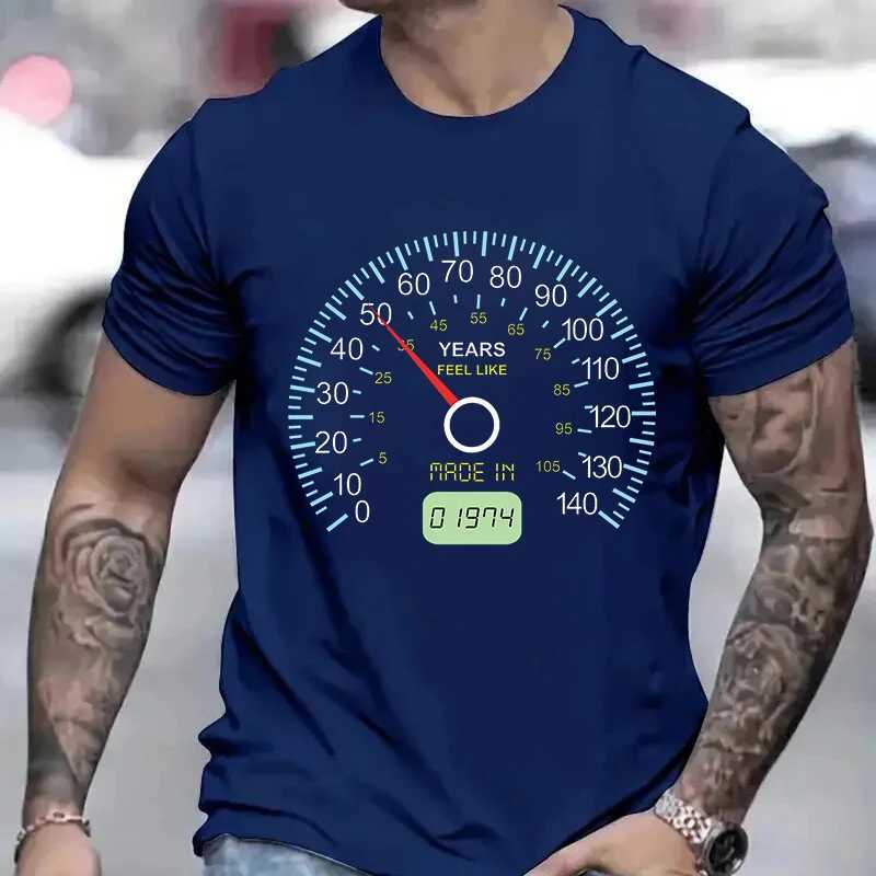 Men's T-Shirts Clothes for Men Mens 40th Birthday T-Shirt 21st/30th/50th/60th/70th/80th Spdometer Tshirts 40th Spdometer Born in 1984 Gift T240506