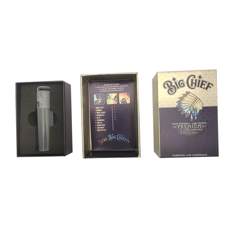 Big Chief Vape Cartridge Vapes Carts Cartridges Vapes Atomizers 1.0G Geen lekkende dikke olie Snap On Wax Vaporizer E Sigaret 510 Draad leeg met verpakking