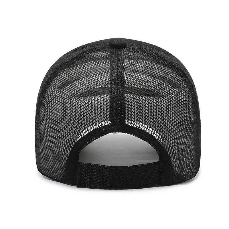 Ball Caps Nowy litera haftowana siatka oddychająca czapka baseballowa mężczyźni kobiety moda na świeżym powietrzu Sun Visor Hat Sport Hip Hop Trucker Hat D240507