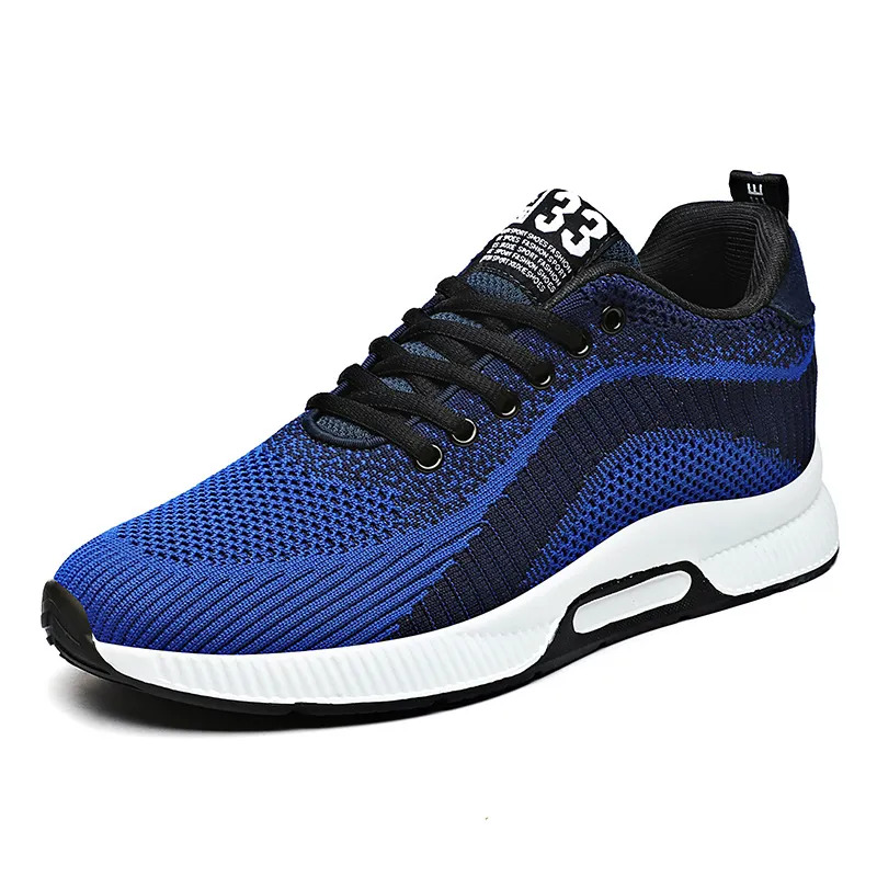 Chaussures de course bleu ciel pour hommes baskets respirantes Trainers sportifs tennis