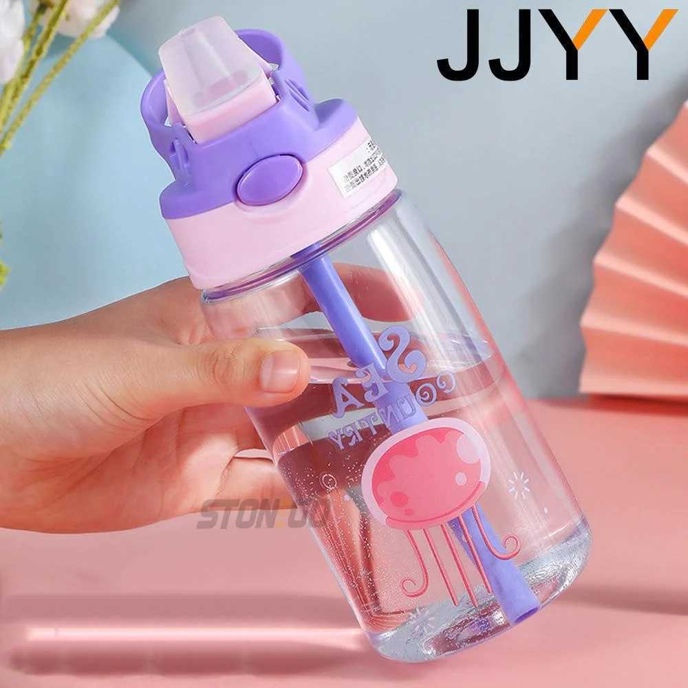 Cups Dishes Utensils JJYY Childrens Drinking Cup Childrens Drinking Bottle with Straw and Handle Portable Drinking Bottle CupL2405