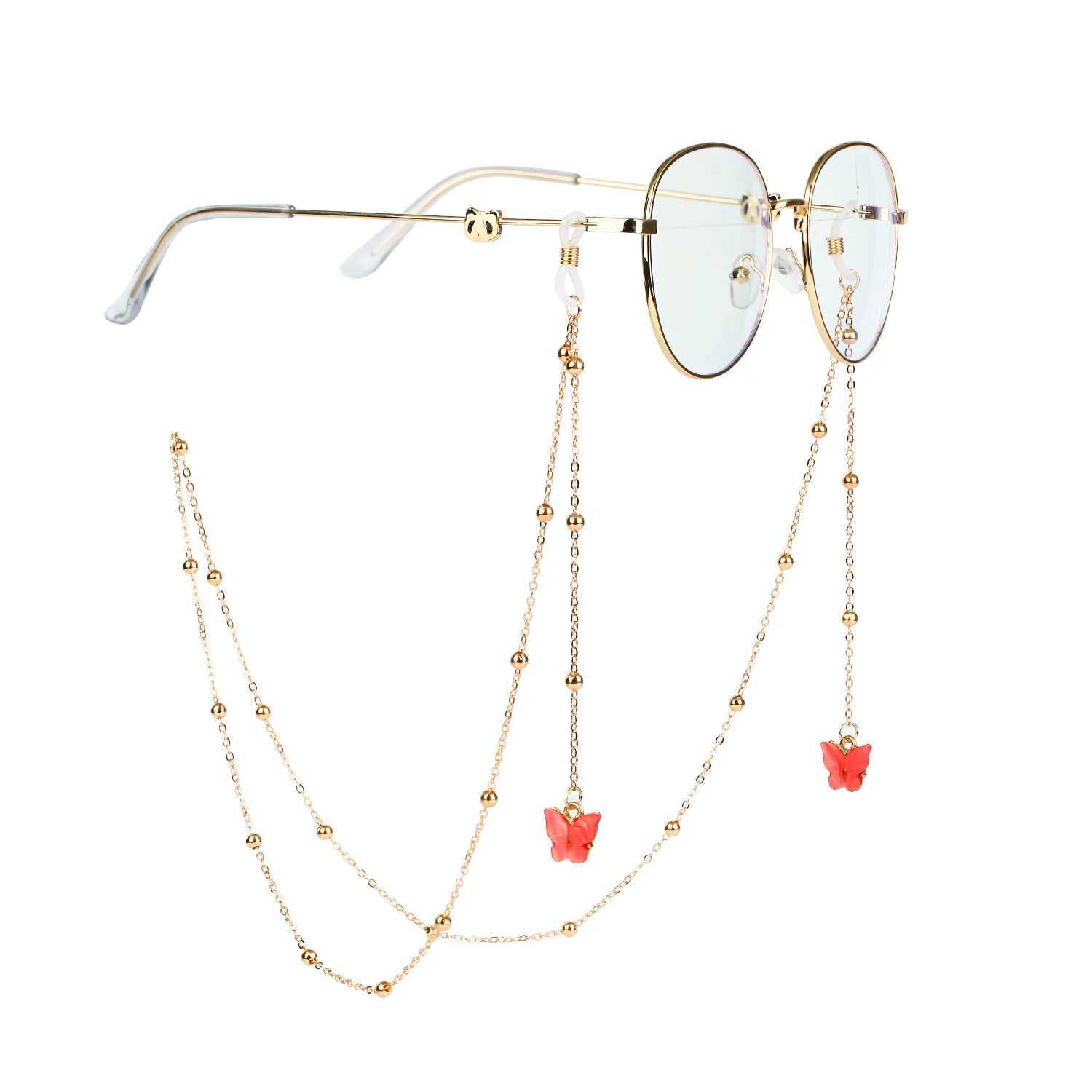 Brillenketten neue Trendbutterfly -Anhänger -Brillenketten mit Brillen Sonnenbrillen Brille Metallkettenhalter Kabel Lanyard Halskette