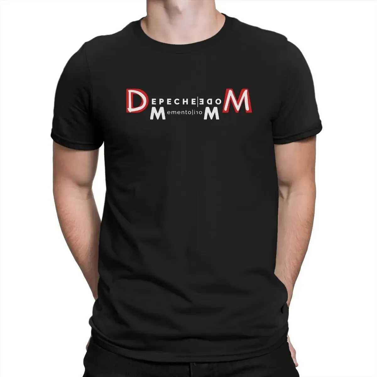 T-shirt maschile Depeche Cool Mode Creative Tshirt for Men Memento Mori Collar Round Cotton Thirt Shirt Regali di compleanno distintivi Strtwear T240506